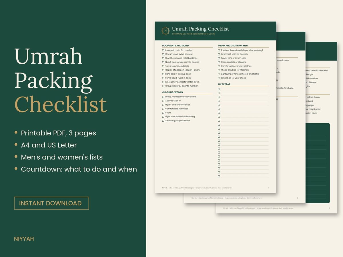 Umrah Packing Checklist